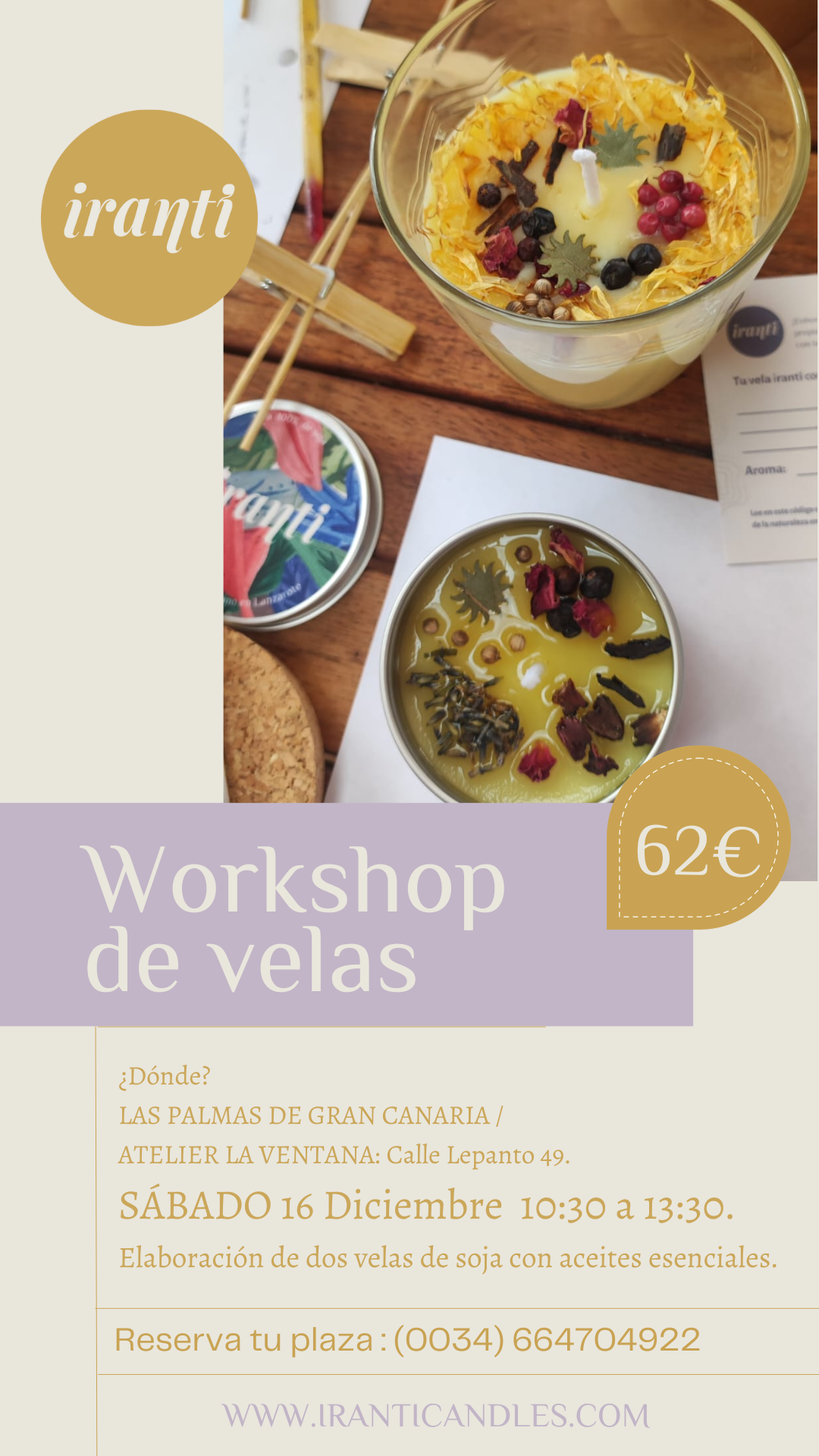Taller de velas en Las Palmas de Gran Canaria
