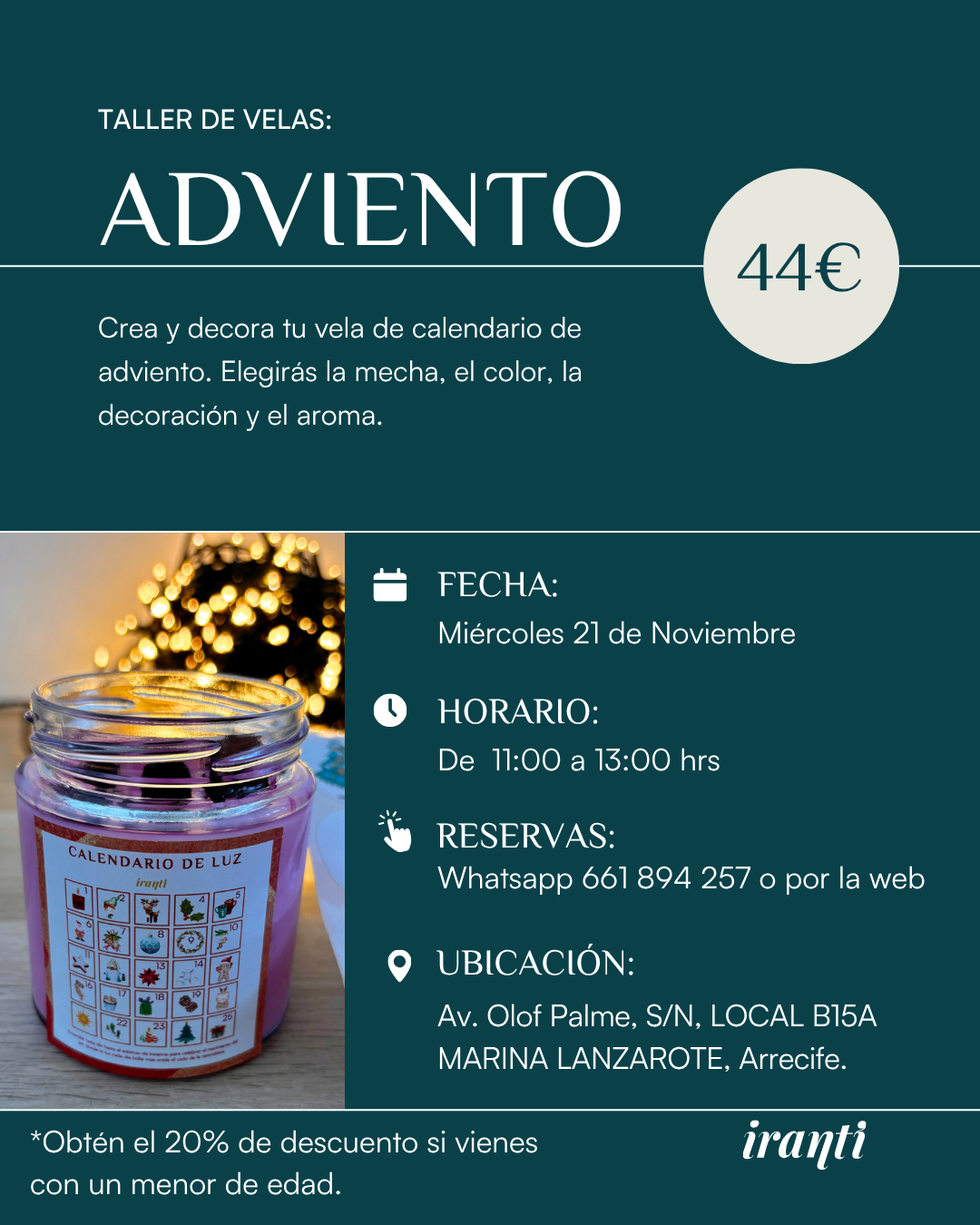 Taller  "ADVIENTO" 21 de Noviembre