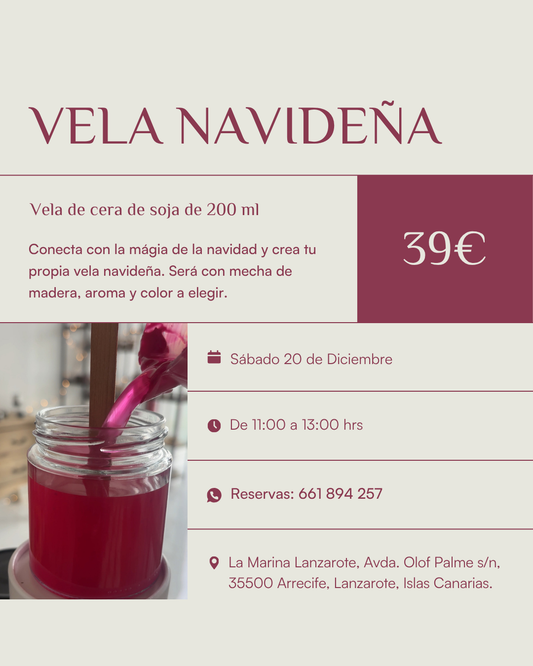 Taller de velas Navideñas 20 de Diciembre.