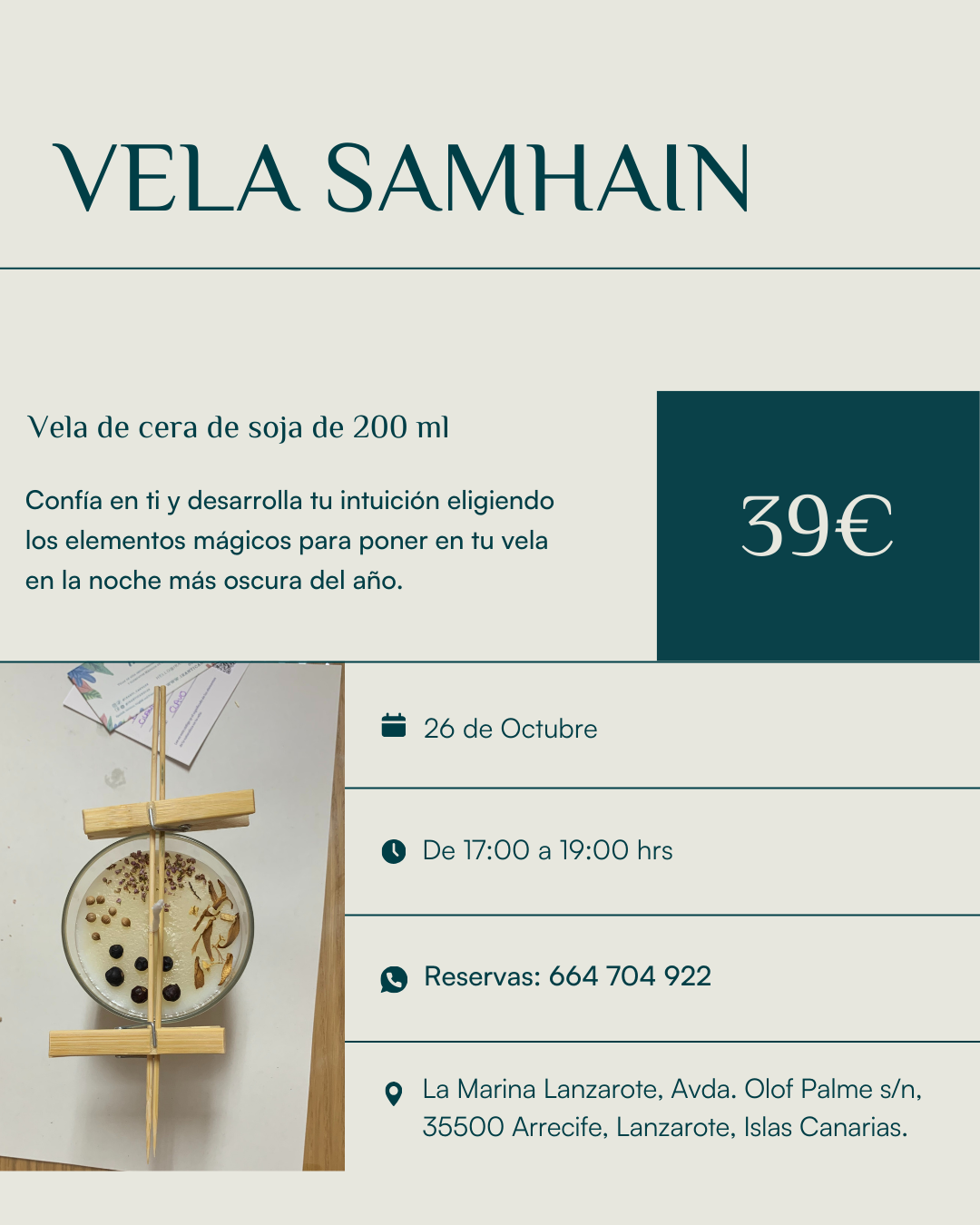 Taller SAMHAIN 26 de Octubre
