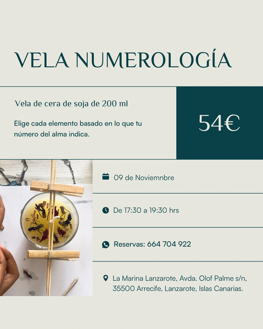 Taller de velas + Numerología 09 de Noviembre