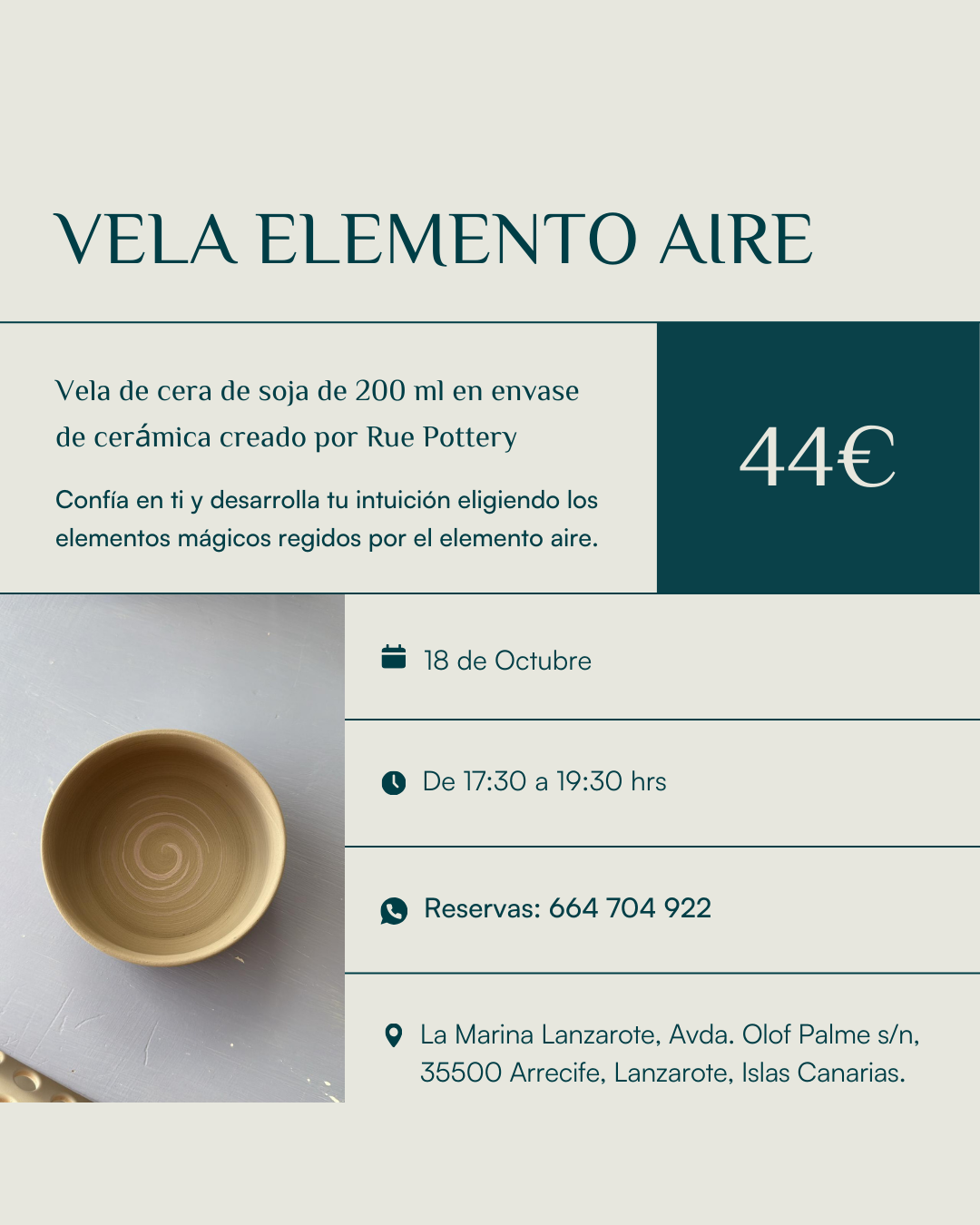 Taller DIOSA DEL AIRE 18 de Octubre (Agotado)